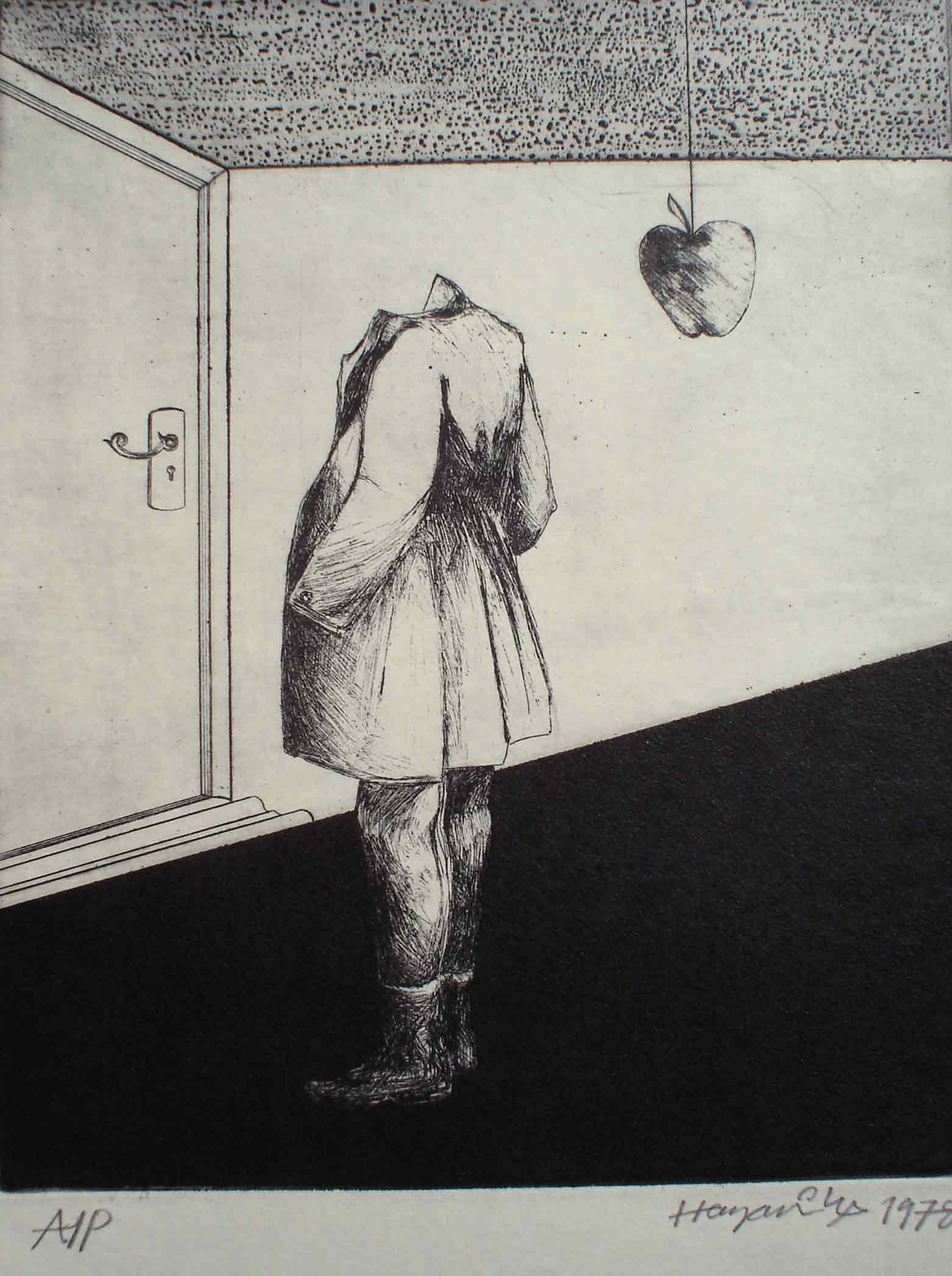 Head Over Heels Man Beside a Door