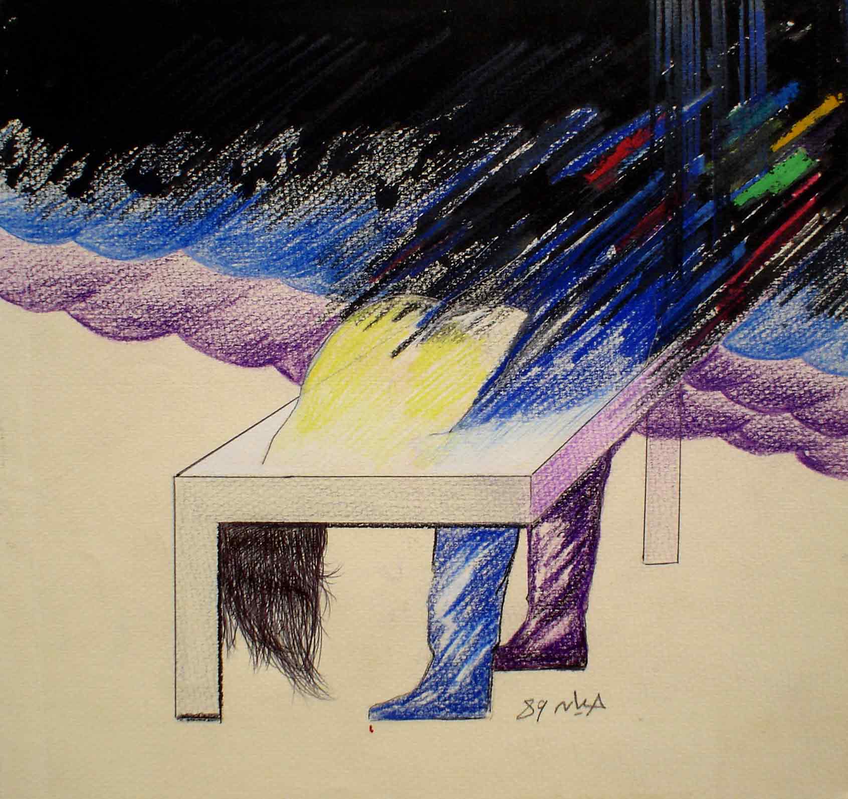 Man and Women with Table