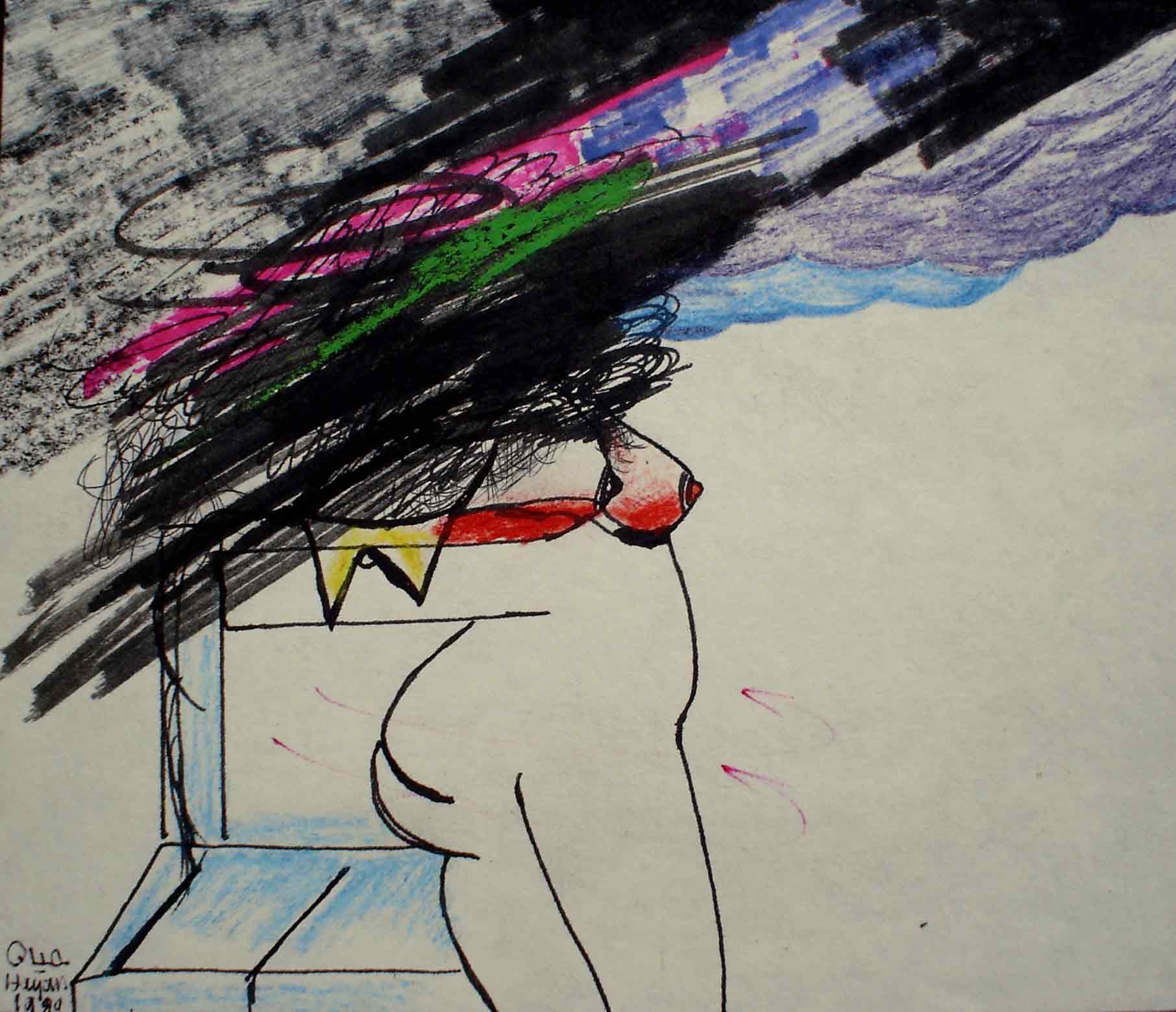 Woman With a Man Chair