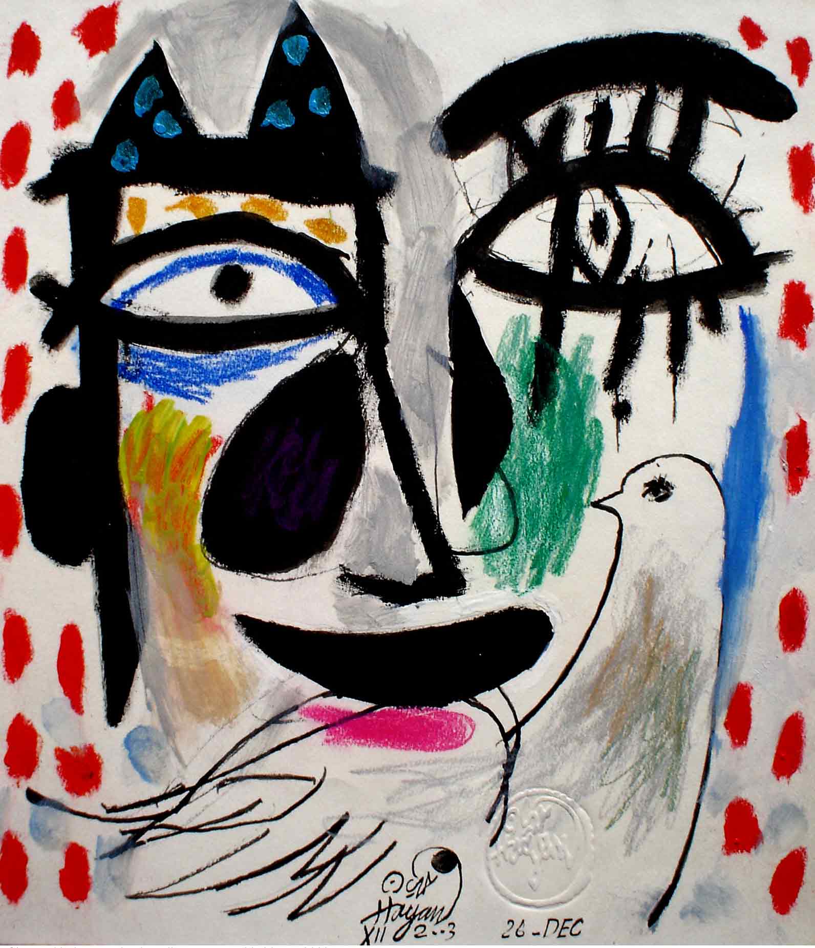 Clown with Dove