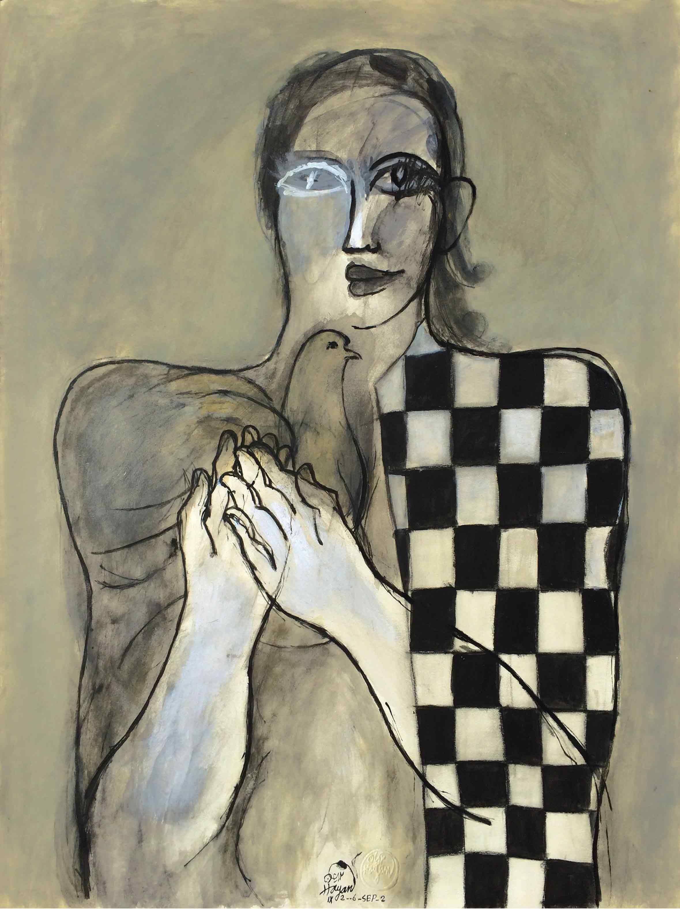 Woman With Dove (2)