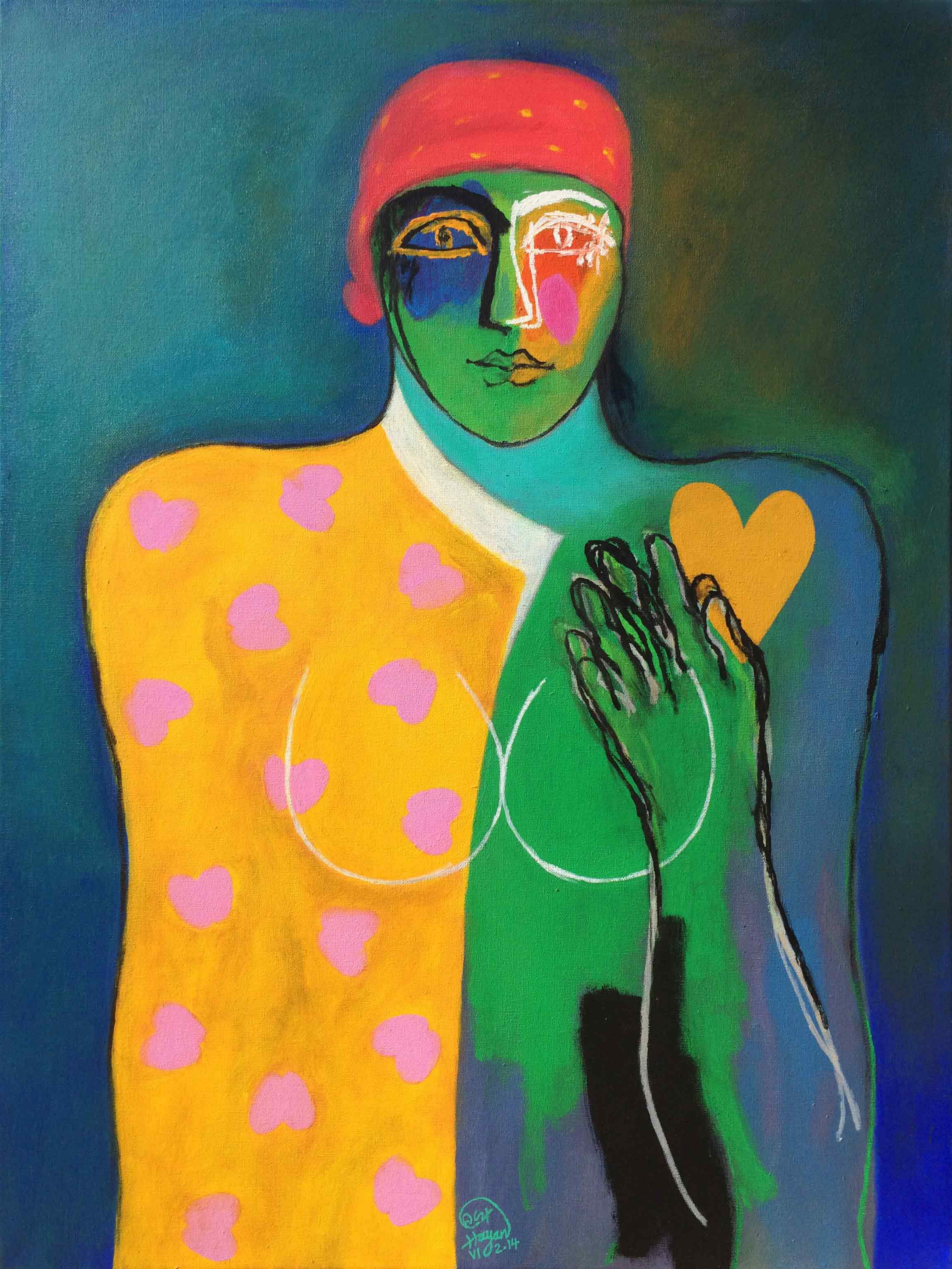 The Gril with The Yellow Dress Dotted with Apples